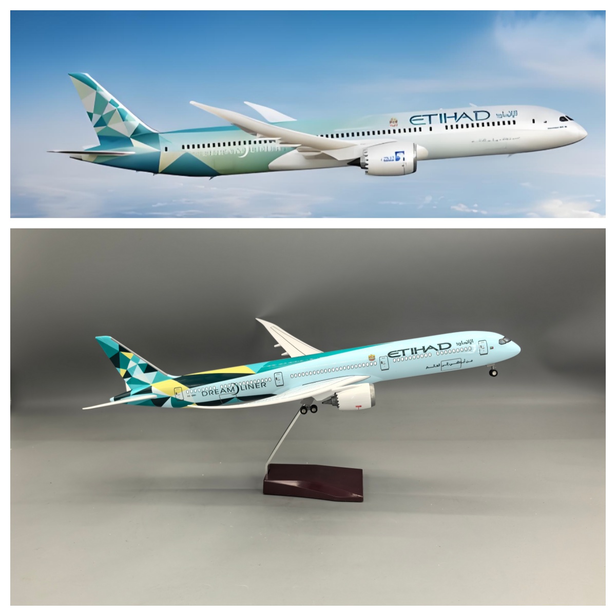 Model Airplane Plastic - Model samolotu Etihad B787-10 Dreamliner w