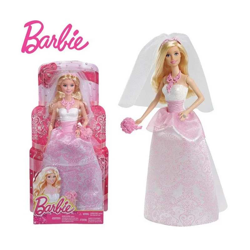 Mattel Toy Barbie - Oryginalna lalka Barbie, lalka panny młodej,