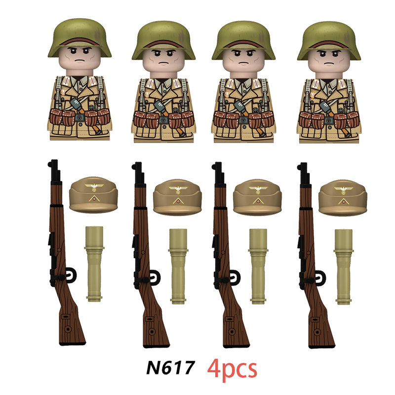 Lego Minifigure Holder - GORĄCE Figurki Wojskowe Klocki Wojenne Żołnierze